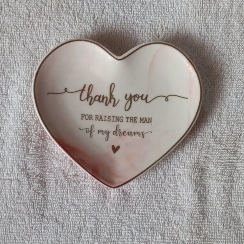 Porcelain heart plate.